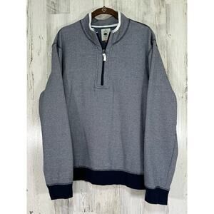 Copper & Oak Supply Mens Sweatshirt‎ Size XL Heathered Navy Blue 1/4 Zip